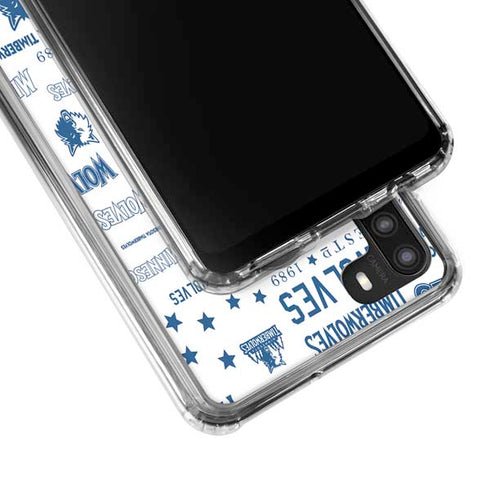 NBA Minnesota Timberwolves Historic Blast Galaxy A21 Clear Case