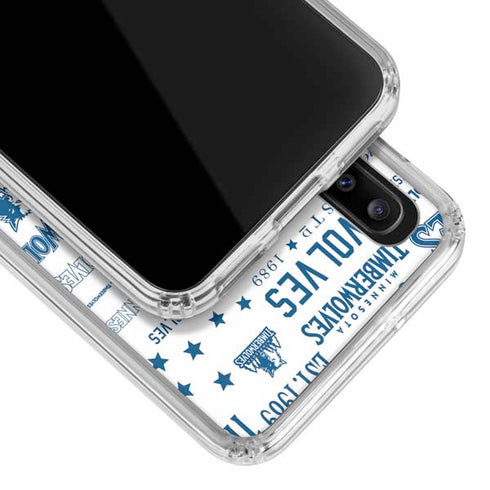 NBA Minnesota Timberwolves Historic Blast Galaxy A30 Clear Case