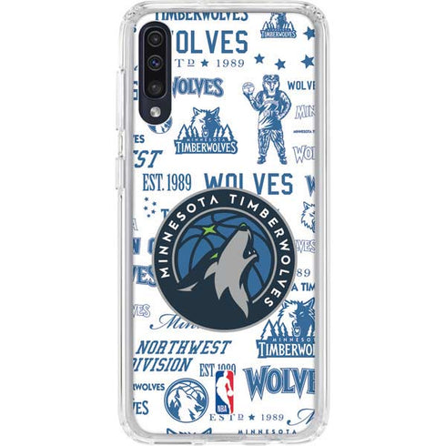 NBA Minnesota Timberwolves Historic Blast Galaxy A50 Clear Case
