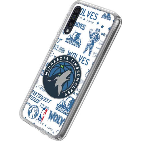 NBA Minnesota Timberwolves Historic Blast Galaxy A50 Clear Case