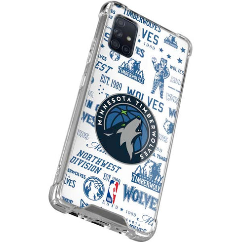 NBA Minnesota Timberwolves Historic Blast Galaxy A51 5G Clear Case