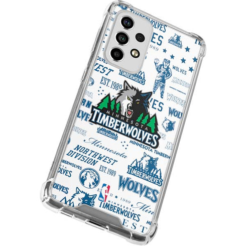 NBA Minnesota Timberwolves Historic Blast Galaxy A53 5G Clear Case