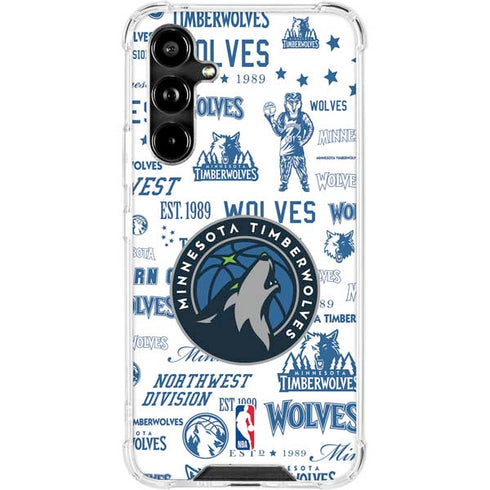 NBA Minnesota Timberwolves Historic Blast Galaxy A54 5G Clear Case