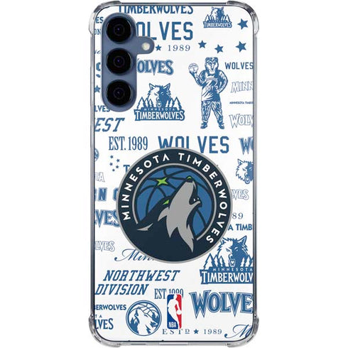 NBA Minnesota Timberwolves Historic Blast Galaxy A55 5G Clear Case