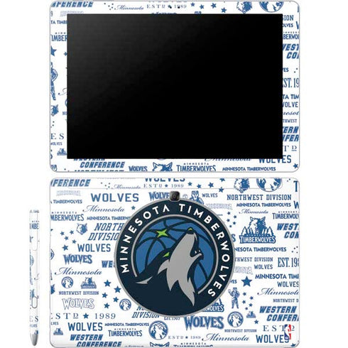 NBA Minnesota Timberwolves Historic Blast Galaxy Book 12in Skin