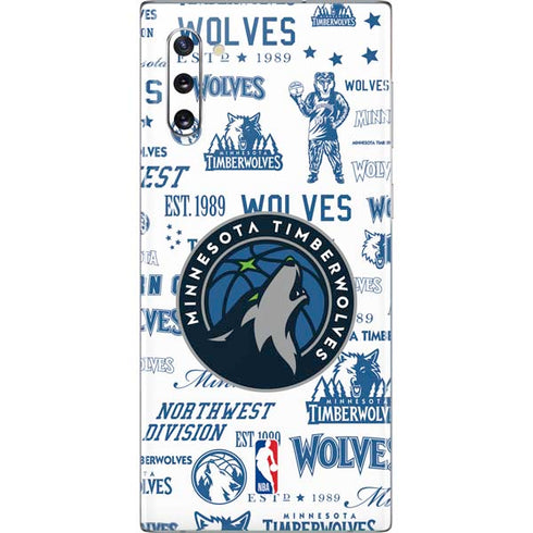 NBA Minnesota Timberwolves Historic Blast Galaxy Note 10 Skin