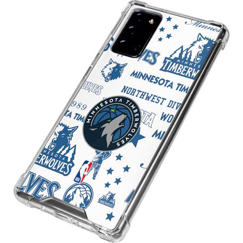 NBA Minnesota Timberwolves Historic Blast Galaxy Note20 5G Clear Case