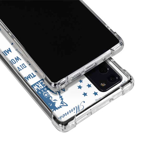 NBA Minnesota Timberwolves Historic Blast Galaxy Note20 5G Clear Case