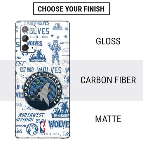 NBA Minnesota Timberwolves Historic Blast Galaxy Note20 5G Skin