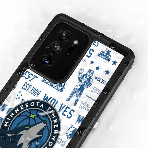NBA Minnesota Timberwolves Historic Blast Galaxy Note20 Ultra 5G Waterproof Case