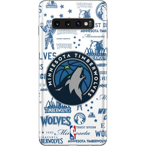 NBA Minnesota Timberwolves Historic Blast Galaxy S10 Skin