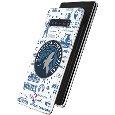NBA Minnesota Timberwolves Historic Blast Galaxy S10 Skin