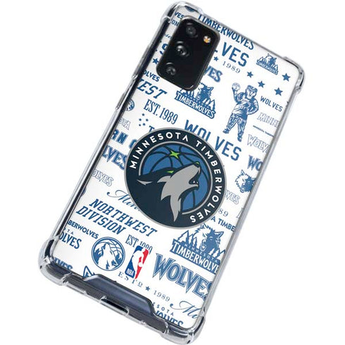 NBA Minnesota Timberwolves Historic Blast Galaxy S20 FE Clear Case