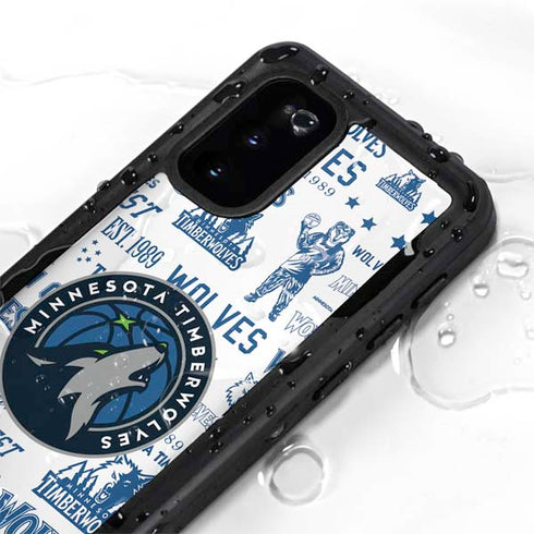 NBA Minnesota Timberwolves Historic Blast Galaxy S20 Waterproof Case