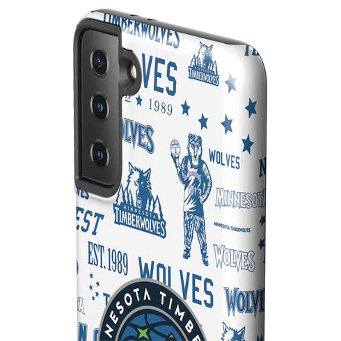 NBA Minnesota Timberwolves Historic Blast Galaxy S21 FE Pro Case