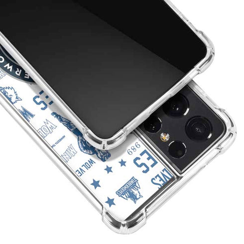 NBA Minnesota Timberwolves Historic Blast Galaxy S21 Ultra 5G Clear Case