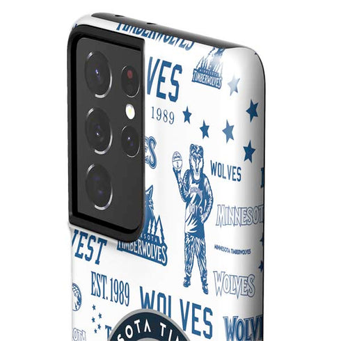 NBA Minnesota Timberwolves Historic Blast Galaxy S21 Ultra 5G Pro Case