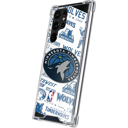 NBA Minnesota Timberwolves Historic Blast Galaxy S22 Ultra Clear Case
