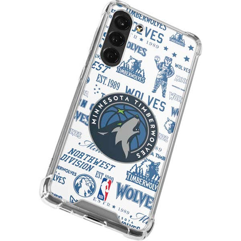 NBA Minnesota Timberwolves Historic Blast Galaxy S23 Plus Clear Case