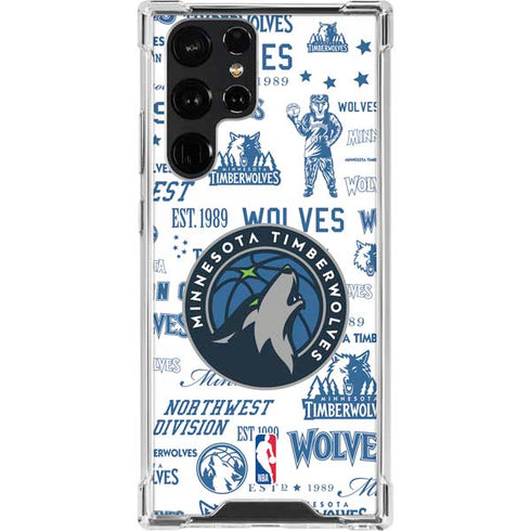 NBA Minnesota Timberwolves Historic Blast Galaxy S23 Ultra Clear Case