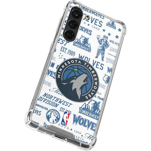 NBA Minnesota Timberwolves Historic Blast Galaxy S24 FE Clear Case