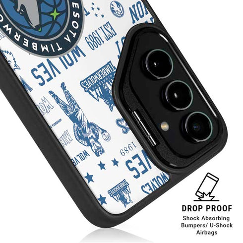 NBA Minnesota Timberwolves Historic Blast Galaxy S24 FE Kickstand Case
