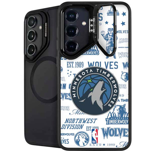 NBA Minnesota Timberwolves Historic Blast Galaxy S25 Plus Kickstand Case