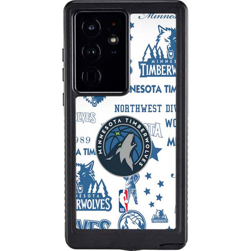 NBA Minnesota Timberwolves Historic Blast Galaxy S24 Ultra Waterproof Case
