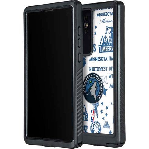 NBA Minnesota Timberwolves Historic Blast Galaxy S24 Ultra Waterproof Case