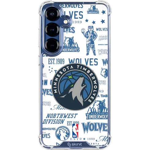 NBA Minnesota Timberwolves Historic Blast Galaxy S25 Plus Clear Case