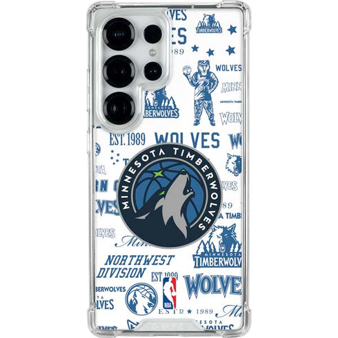 NBA Minnesota Timberwolves Historic Blast Galaxy S25 Ultra Clear Case