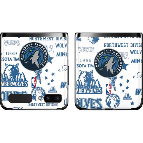 NBA Minnesota Timberwolves Historic Blast Galaxy Z Flip Skin