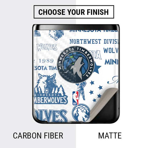 NBA Minnesota Timberwolves Historic Blast Galaxy Z Flip Skin