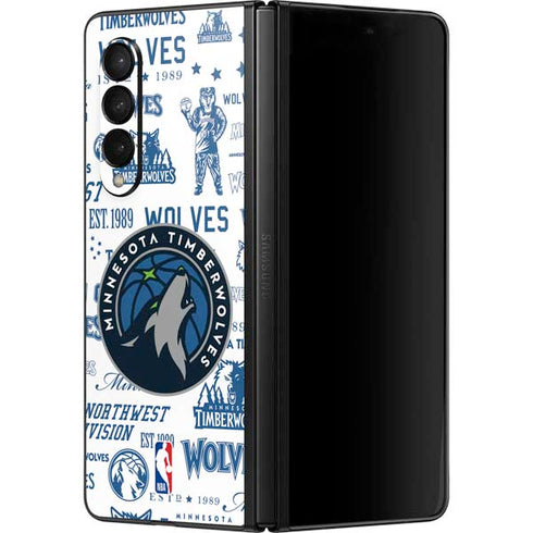 NBA Minnesota Timberwolves Historic Blast Galaxy Z Fold3 5G Skin
