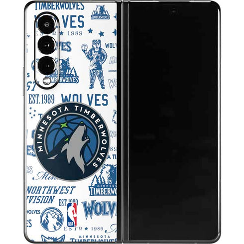 NBA Minnesota Timberwolves Historic Blast Galaxy Z Fold3 5G Skin