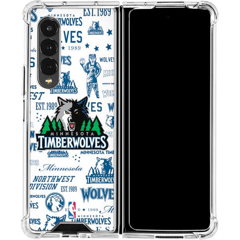 NBA Minnesota Timberwolves Historic Blast Galaxy Z Fold4 5G Clear Case