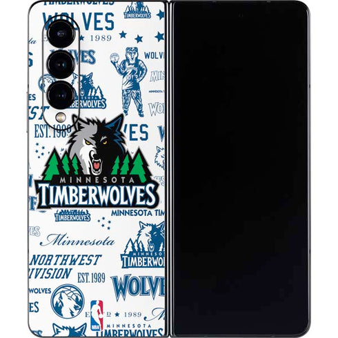 NBA Minnesota Timberwolves Historic Blast Galaxy Z Fold4 5G Skin