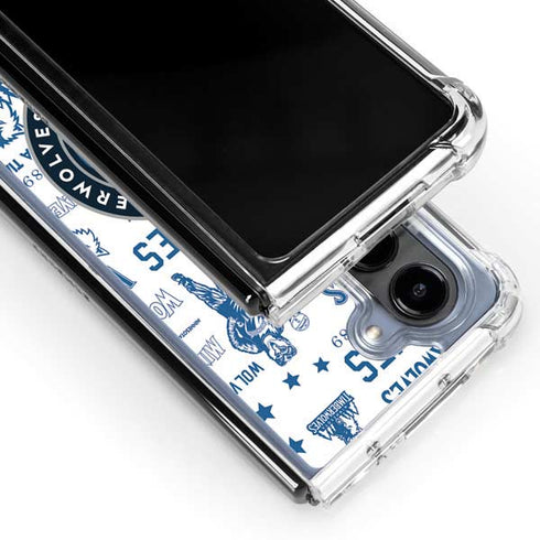 NBA Minnesota Timberwolves Historic Blast Galaxy Z Fold5 5G Clear Case