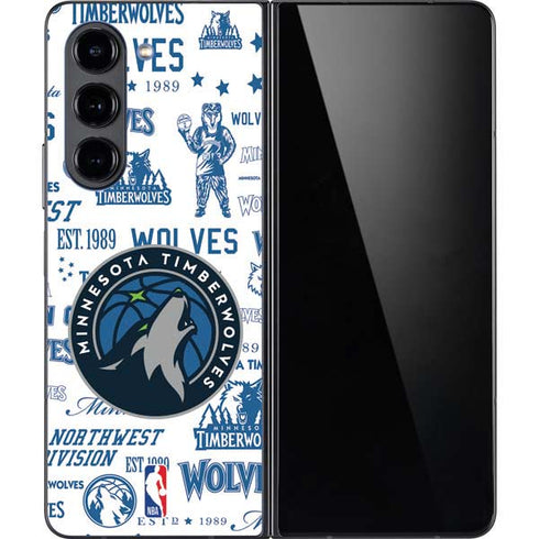 NBA Minnesota Timberwolves Historic Blast Galaxy Z Fold5 5G Skin