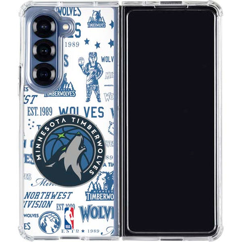 NBA Minnesota Timberwolves Historic Blast Galaxy Z Fold6 Clear Case
