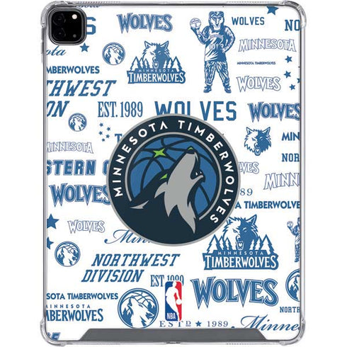 NBA Minnesota Timberwolves Historic Blast iPad Pro 12.9in (2020) Clear Case