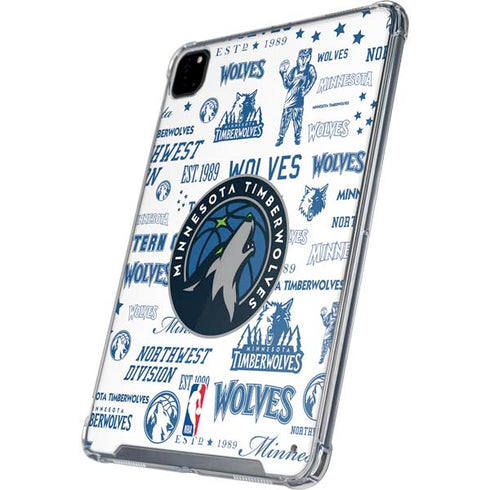 NBA Minnesota Timberwolves Historic Blast iPad Pro 12.9in (2020) Clear Case