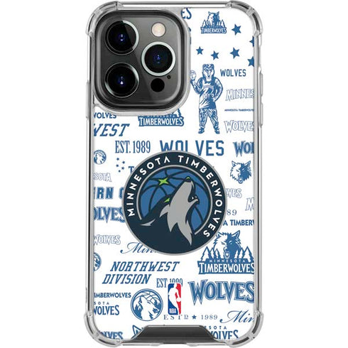 NBA Minnesota Timberwolves Historic Blast iPhone 13 Pro Clear Case