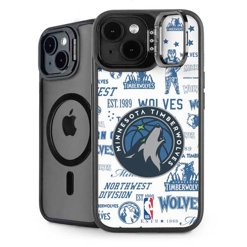 NBA Minnesota Timberwolves Historic Blast iPhone 14 Plus Kickstand Case