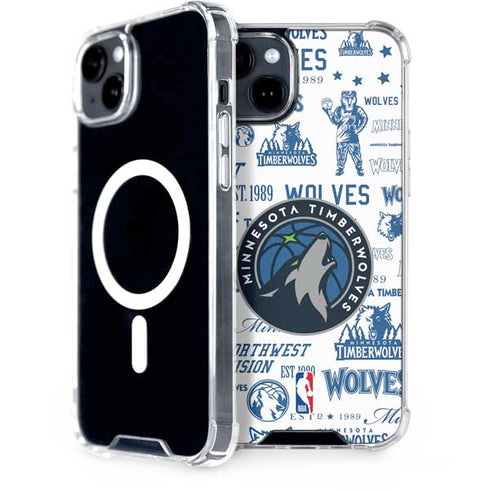 NBA Minnesota Timberwolves Historic Blast iPhone 14 Plus MagSafe Case
