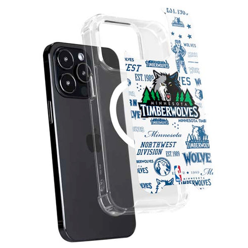 NBA Minnesota Timberwolves Historic Blast iPhone 15 Pro MagSafe Case
