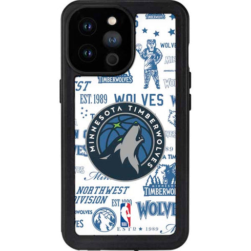 NBA Minnesota Timberwolves Historic Blast iPhone 14 Pro Max Waterproof Case