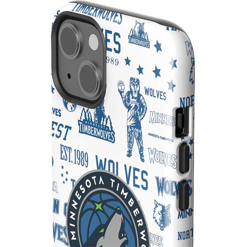 NBA Minnesota Timberwolves Historic Blast iPhone 15 Impact Case