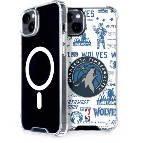 NBA Minnesota Timberwolves Historic Blast iPhone 15 Plus MagSafe Case