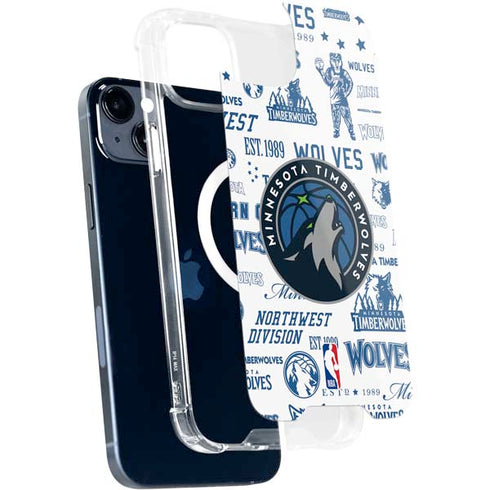 NBA Minnesota Timberwolves Historic Blast iPhone 15 Plus MagSafe Case
